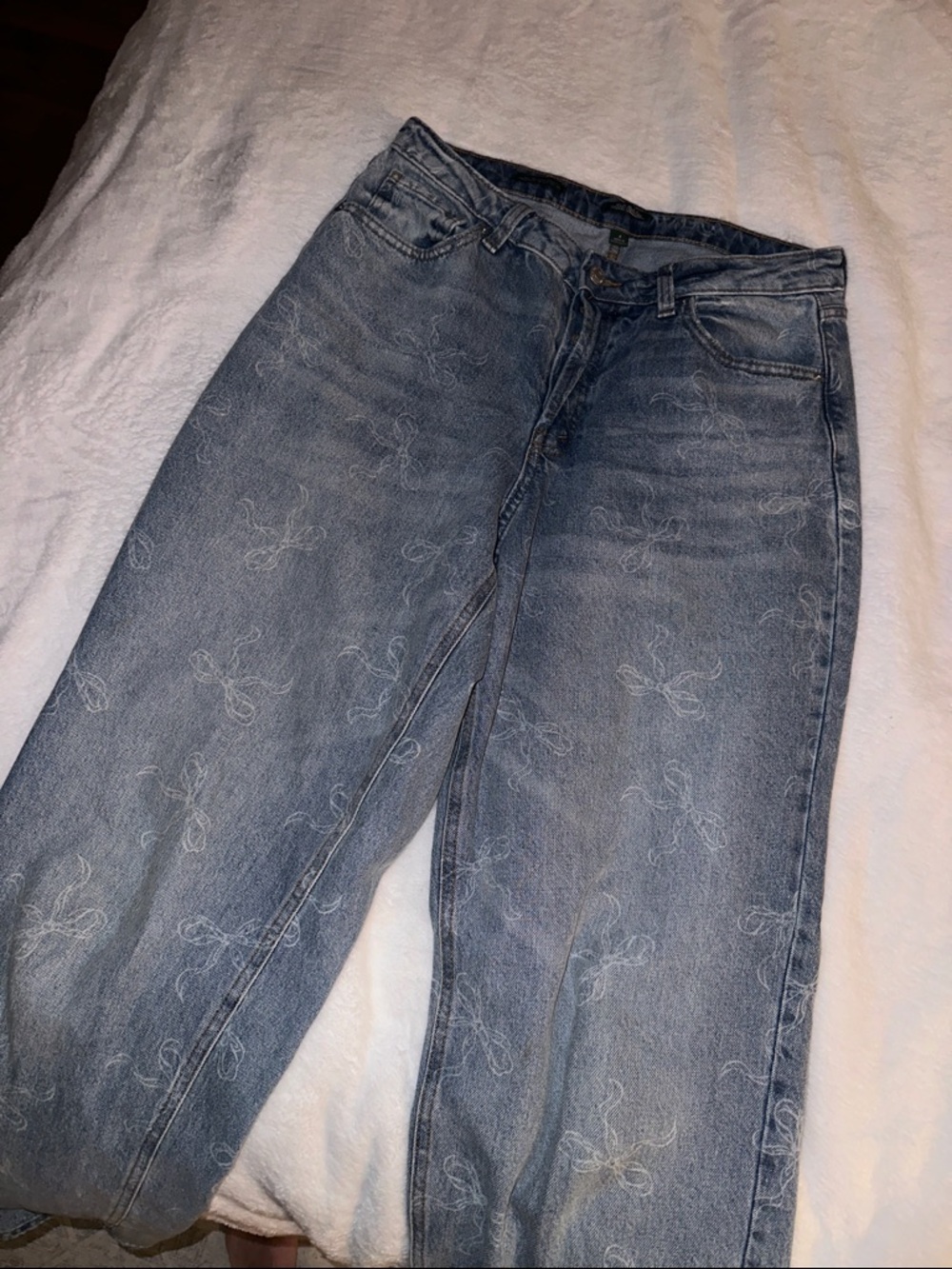 wild fable light blue embroidered wide leg jeans